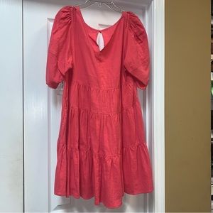 Hot Pink layered dress by C’isa, Lizard Thicket. Easy, breezy, beautiful! Large.